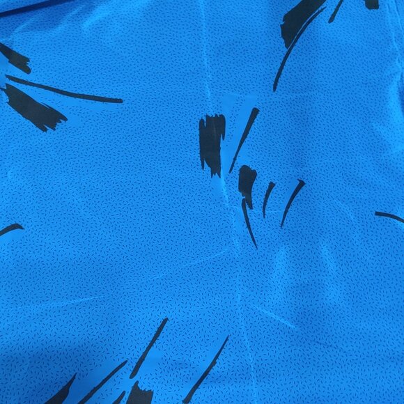 Vintage 80s Abstract Brushstroke Fabric 2.5 Yards Deadstock Made in Japan Poly - Picture 5 of 5